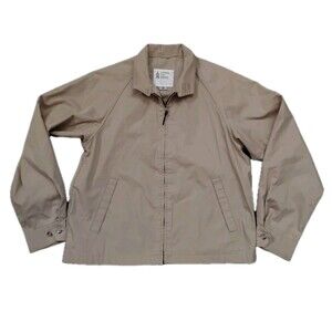 London Fog Weatherwear Jacket Men 40 40R Khaki  Zip Up/Button Vintage 90s